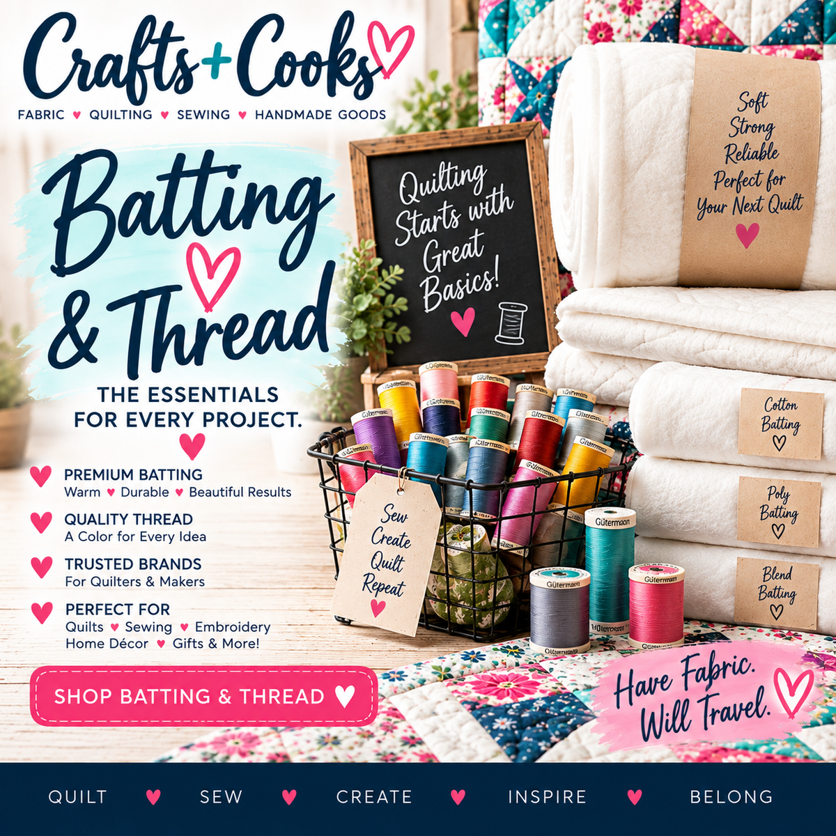Batting and Thread
