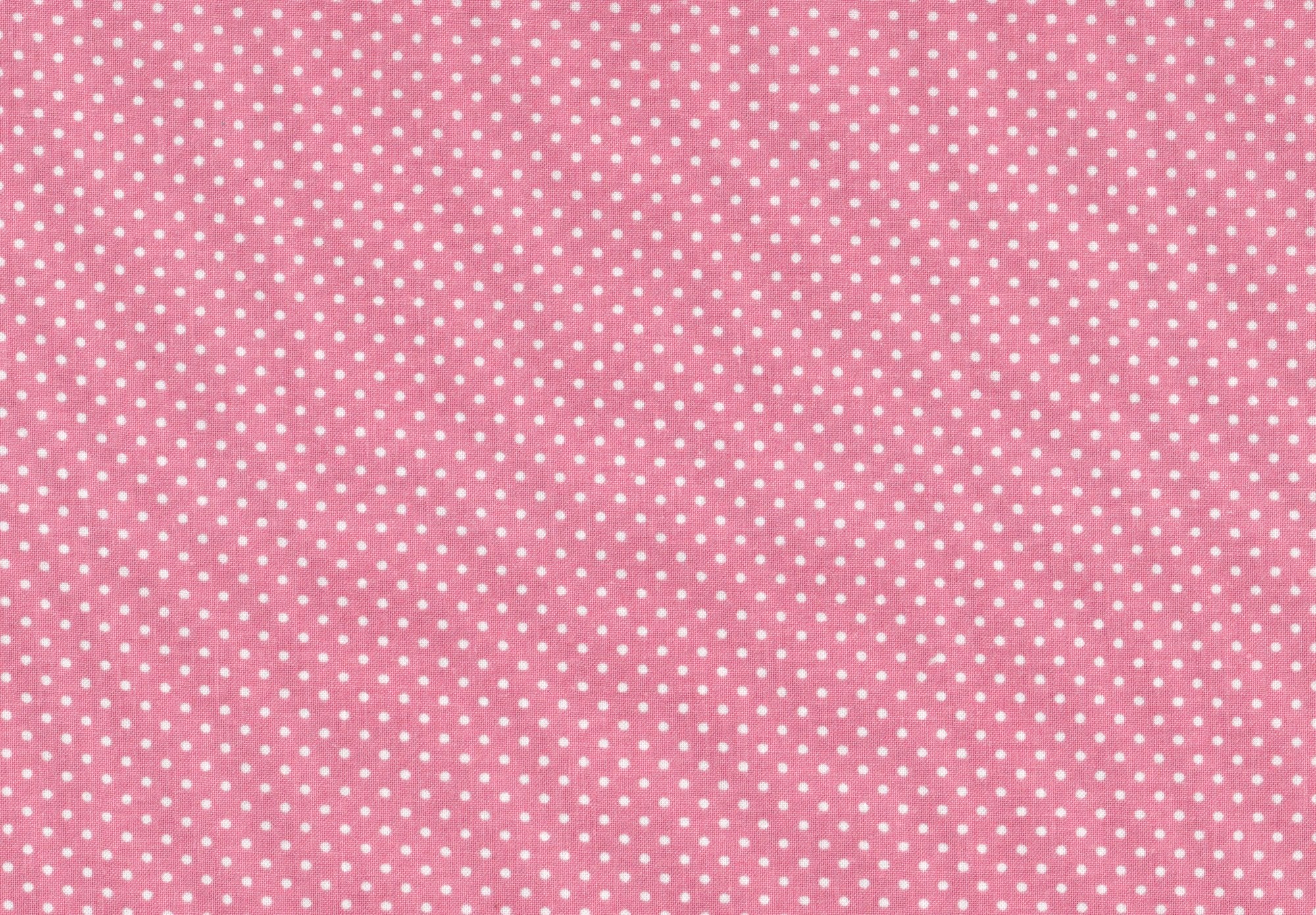 Pink - Pin Dots Cotton Fabric