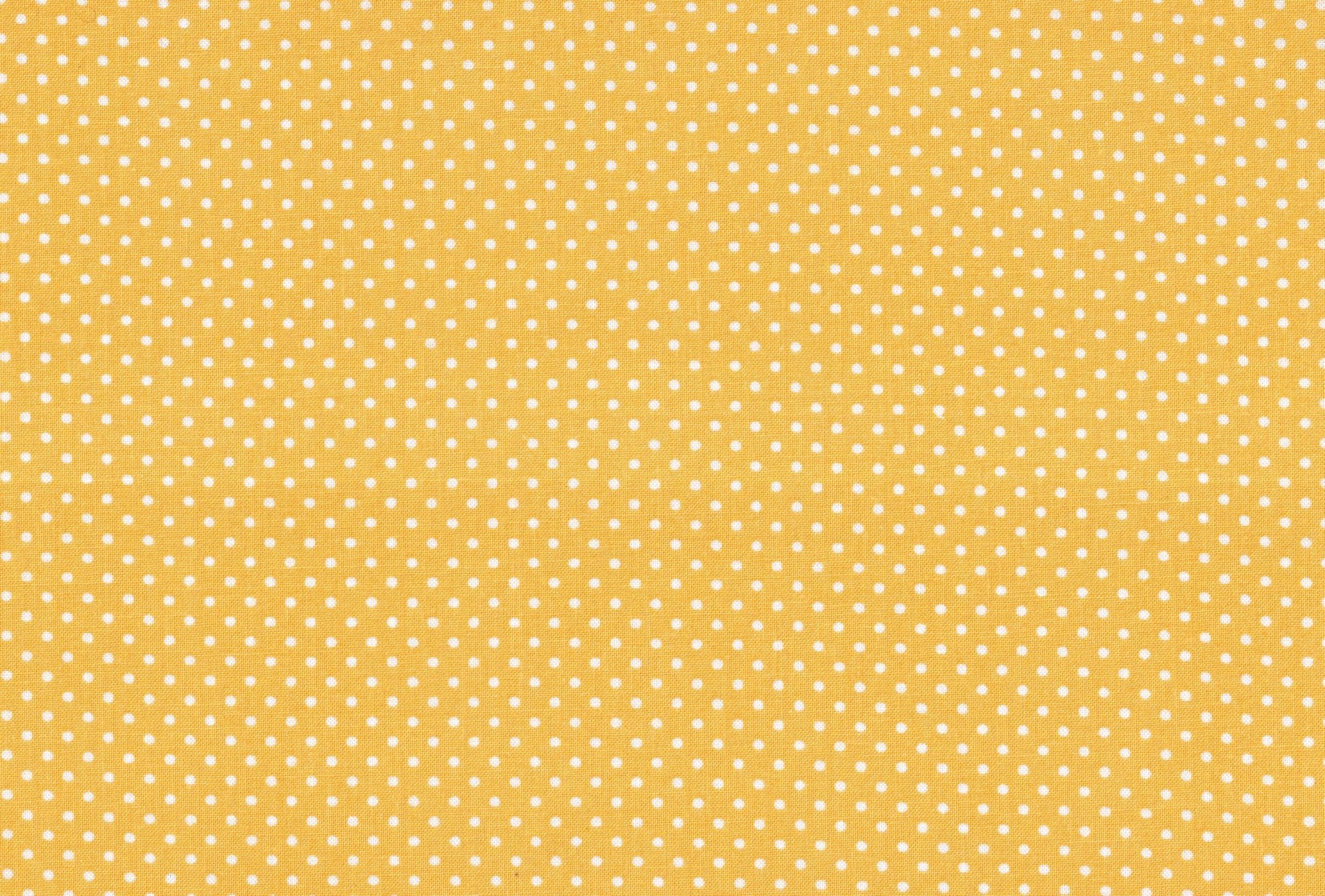 Yellow - Pin Dots Cotton Fabric