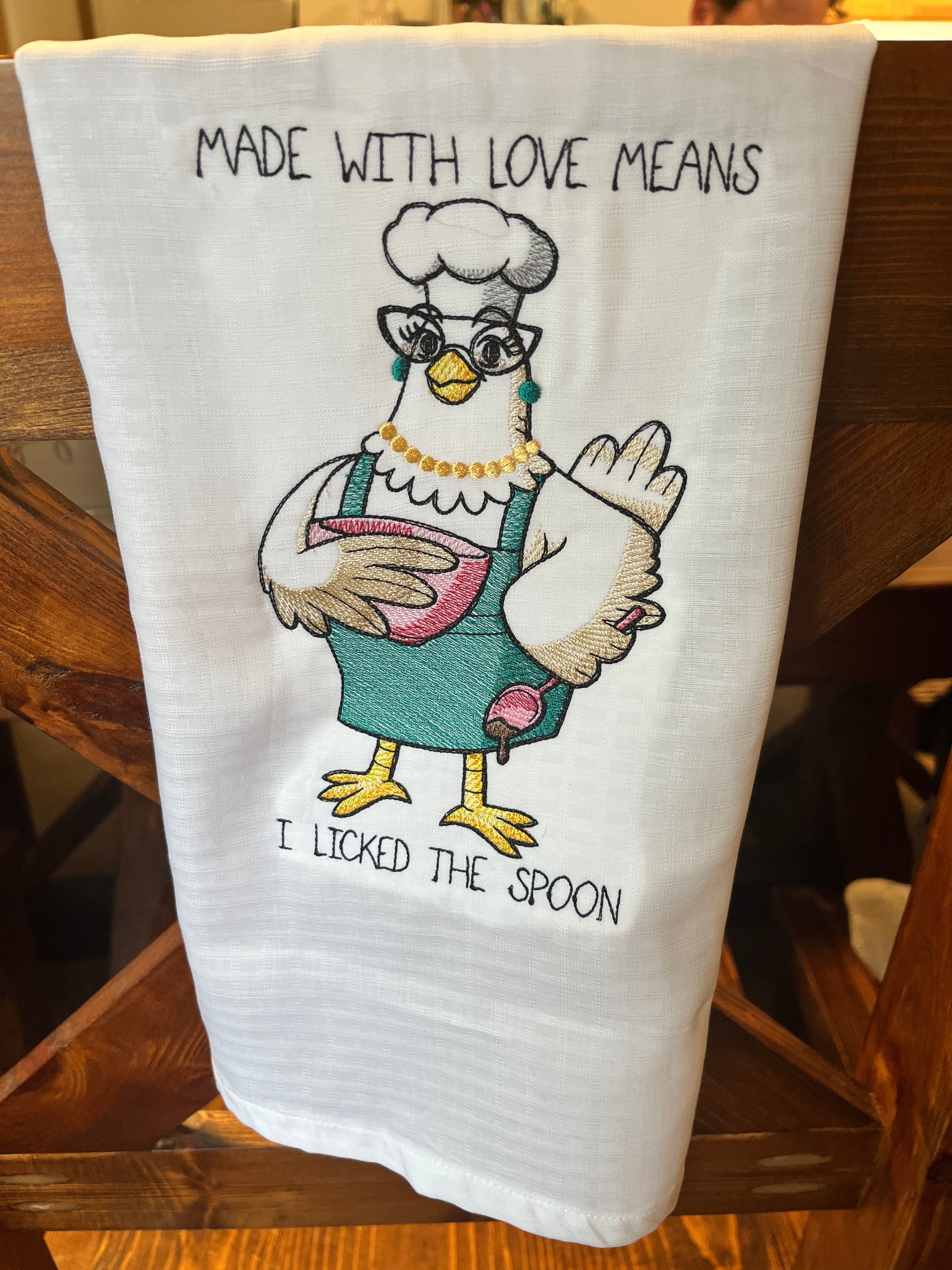 Embroidered Tea Towel