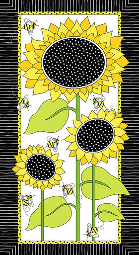 Sunflower and Bee Panel