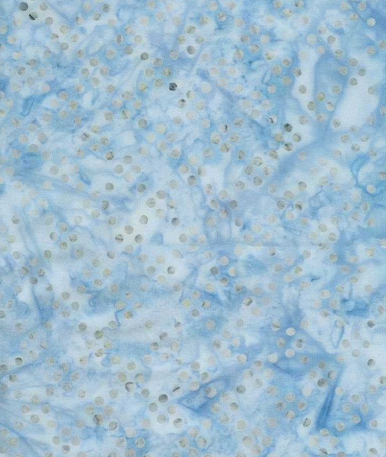 Batik Light Blue & Gray Dots