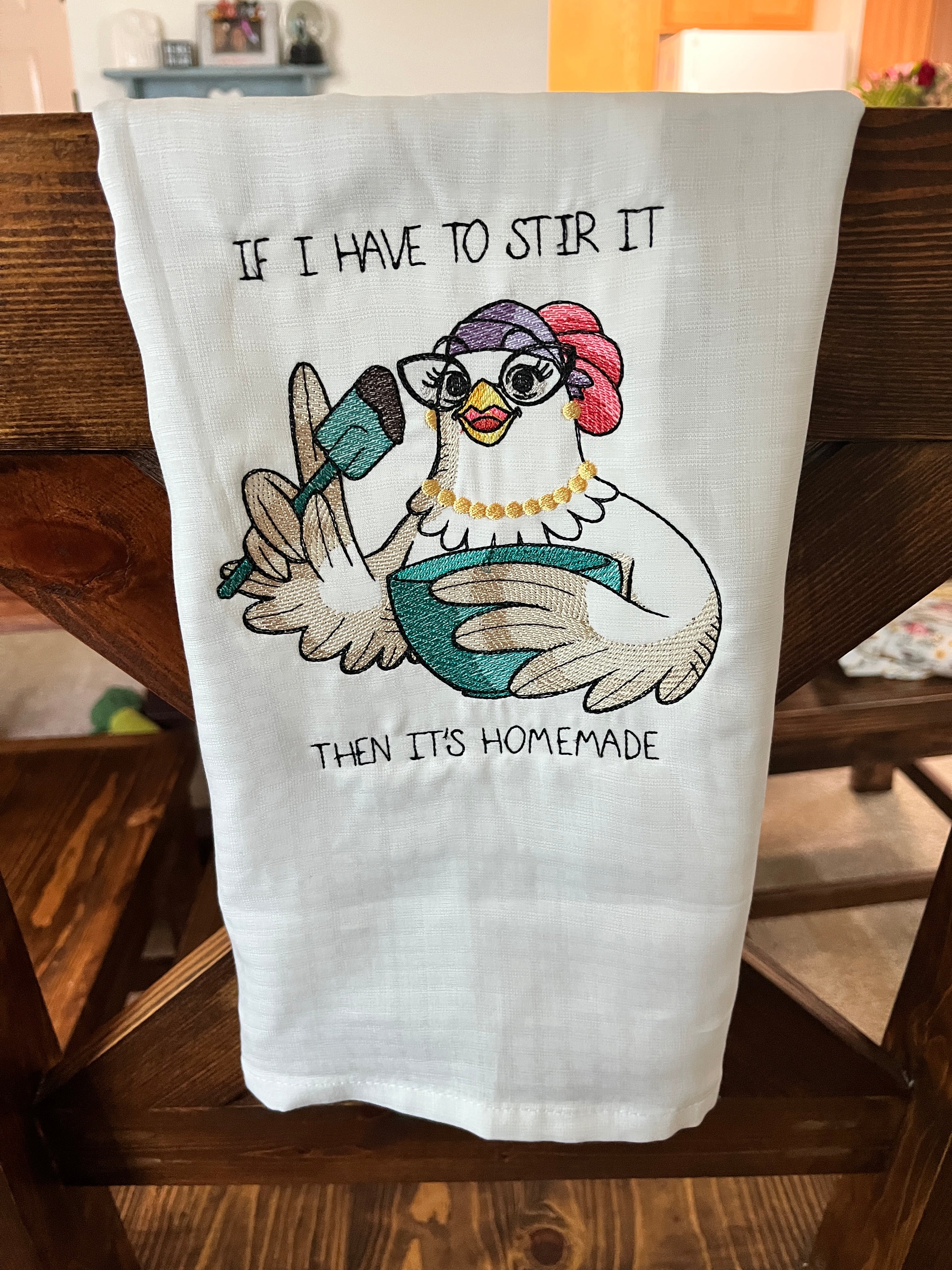 Embroidered Tea Towel