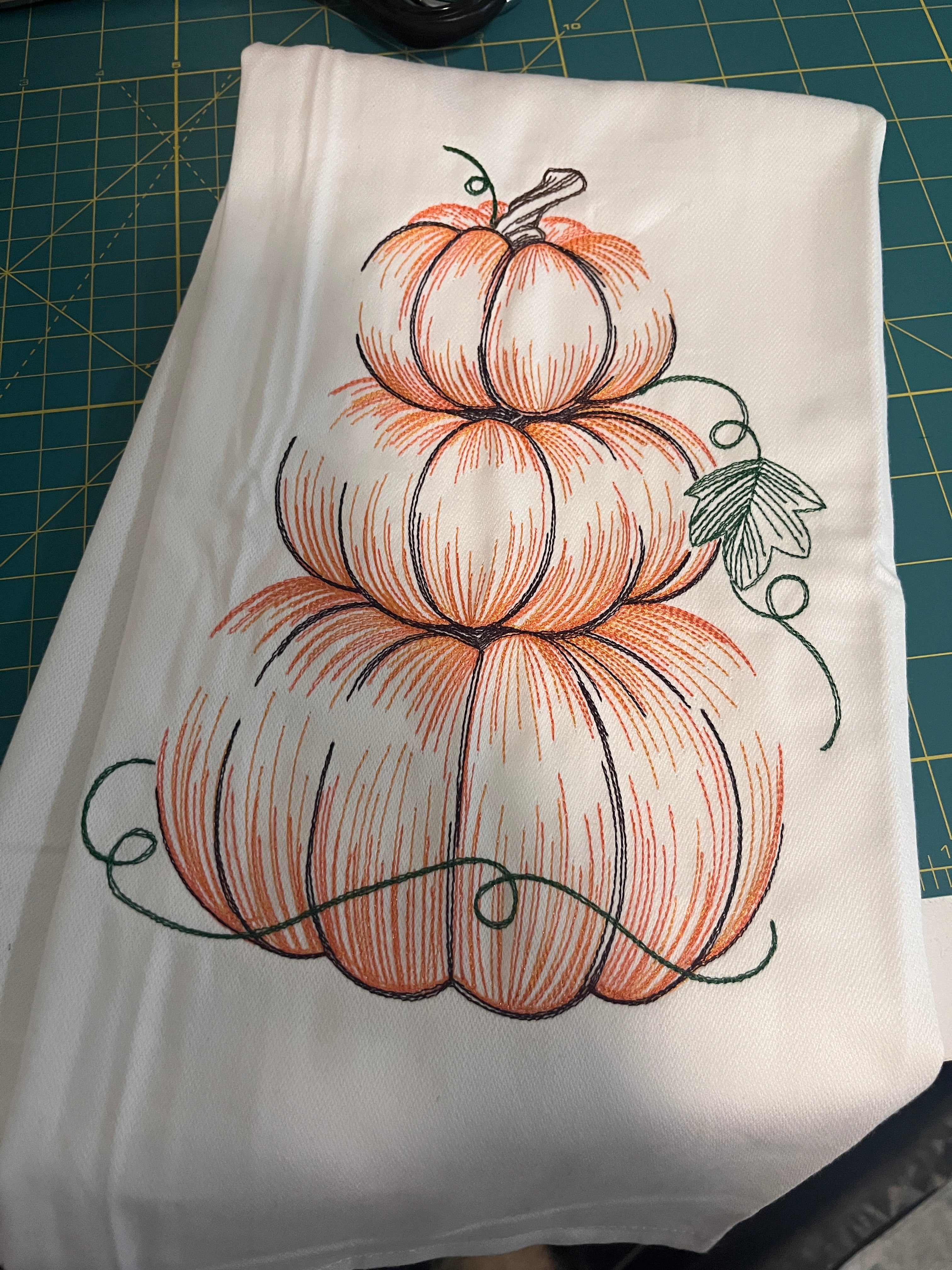 Embroidered Tea Towel