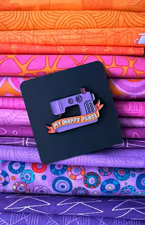 My Happy Place Sewing Enamel Pin