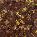 Tonga Batik - Chestnut Butterfly and Dragonfly