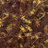 Tonga Batik - Chestnut Butterfly and Dragonfly