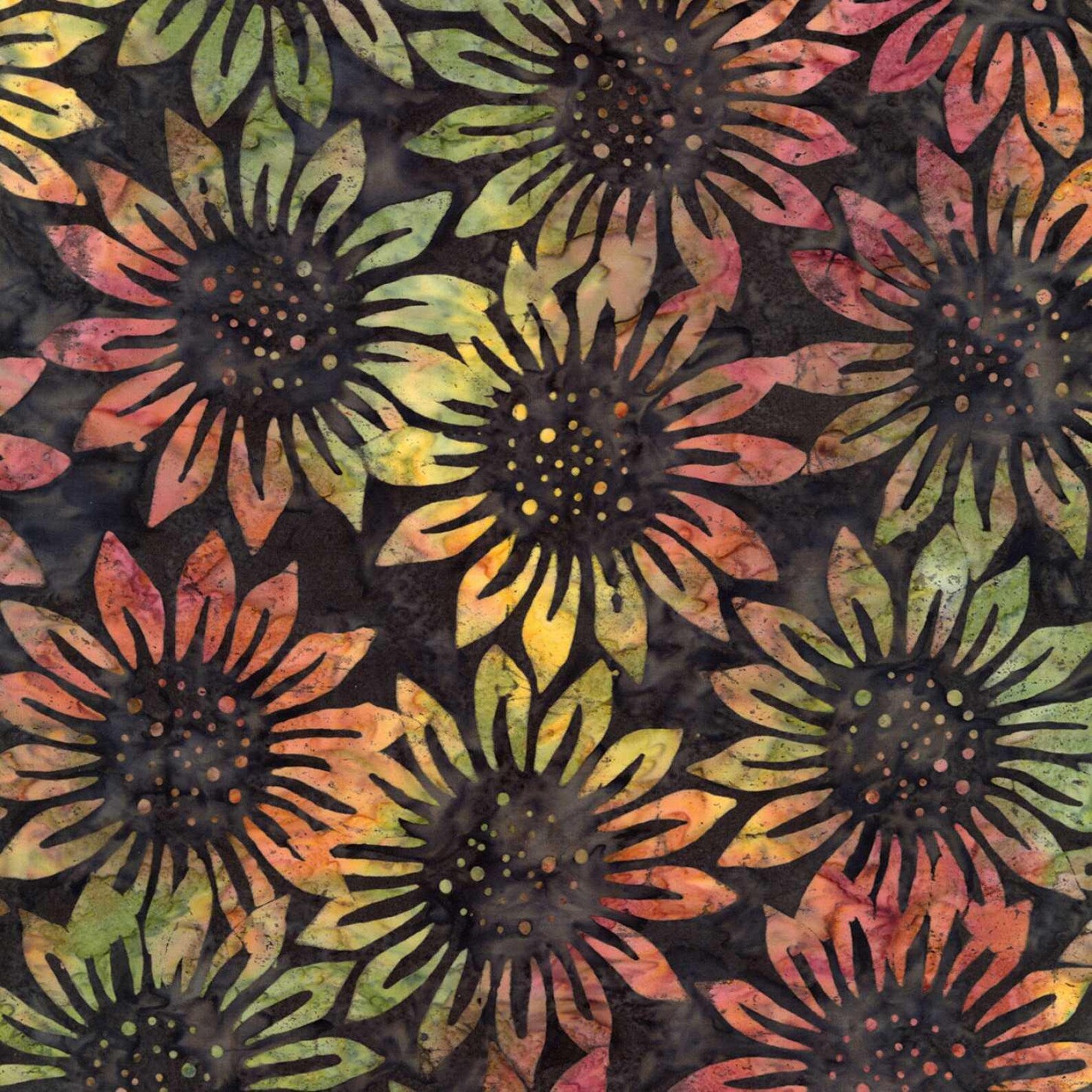 Tonga Batik - Autumn Sunflowers